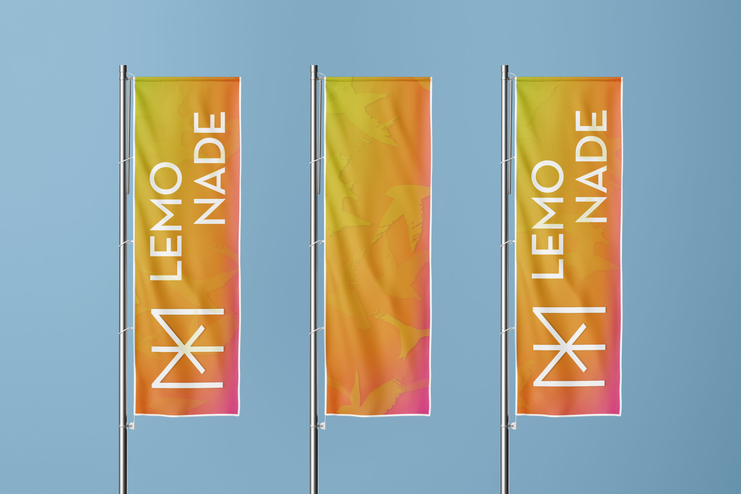 Free Vertical Flag Mockup
